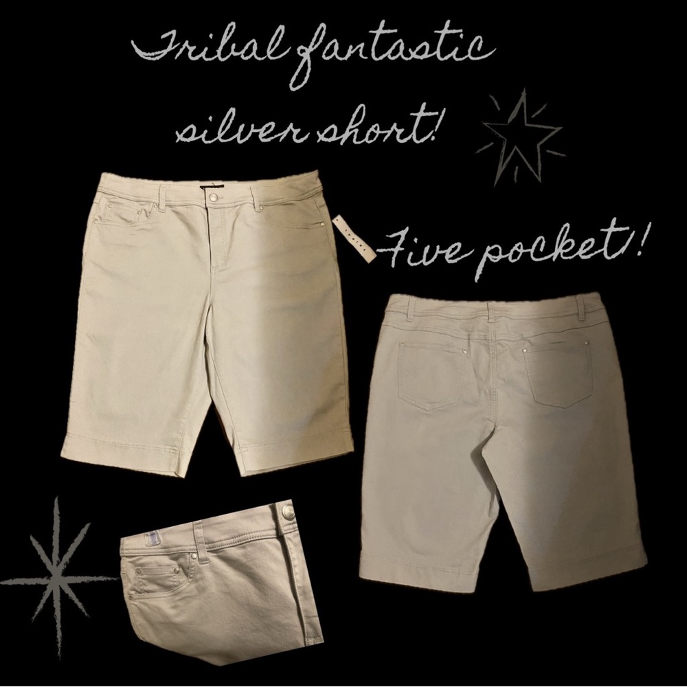 Tribal fantastic 5 pocket Silver short!